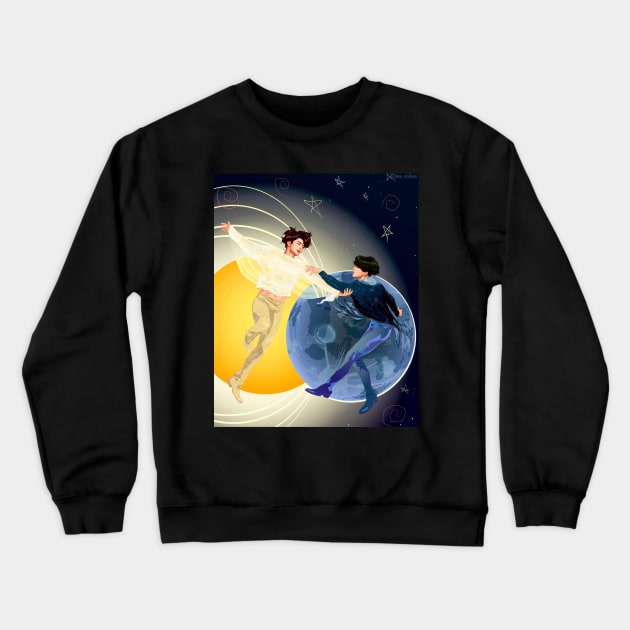 Sun and Moon Crewneck Sweatshirt by Elsa-draws